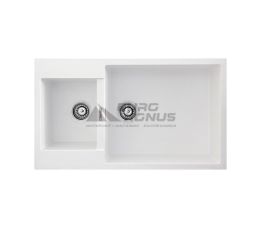 FABIANO Кухонная мойка Quadro 86x50x15 Alpine White (8221.301.0454)